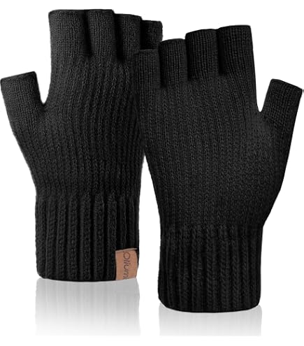 Amazon.com: Novawo Wool Blend Fingerless Gloves Warm Arm Warmers